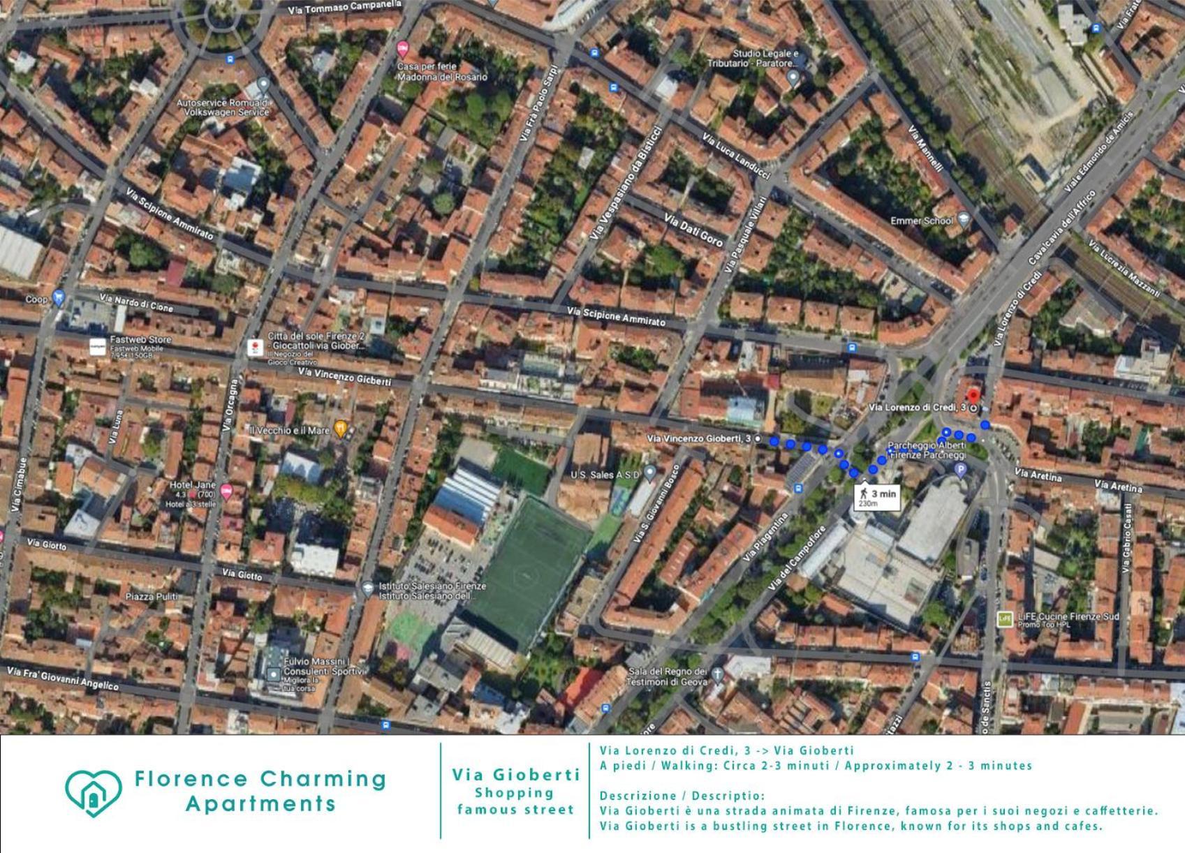 Via Lorenzo Di Credi 3 - Grazioso Con Vista, In Piazza Alberti Vicino Stadio, Nelson Mandela Forum E Con Parcheggio Di Fronte - Charming