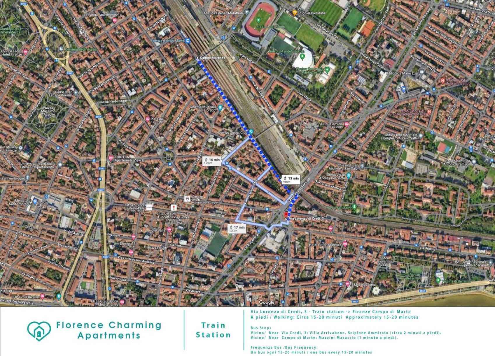 Via Lorenzo Di Credi 3 - Grazioso Con Vista, In Piazza Alberti Vicino Stadio, Nelson Mandela Forum E Con Parcheggio Di Fronte - Charming Apartamento Florencia